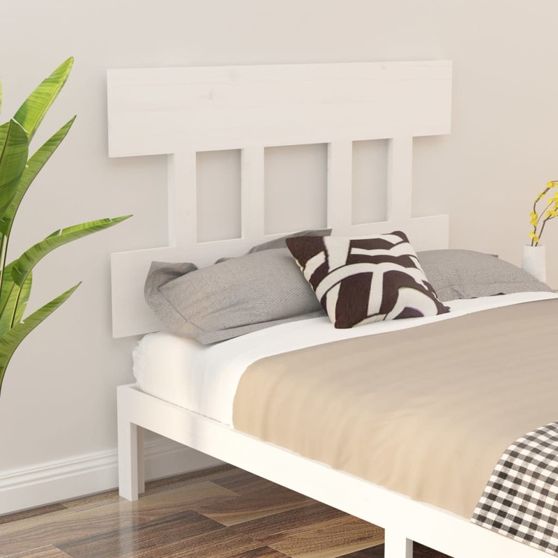 Berkfield Bed Headboard White 78.5x3x81 cm Solid Wood Pine