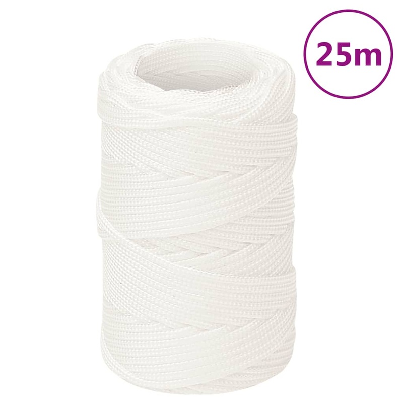 Berkfield Boat Rope Full White 2 mm 25 m Polypropylene