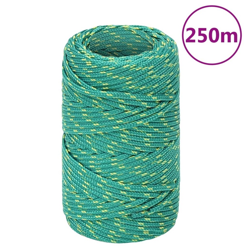 Berkfield Boat Rope Green 2 mm 250 m Polypropylene