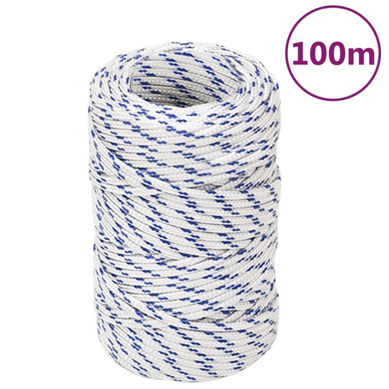 Berkfield Boat Rope White 2 mm 100 m Polypropylene