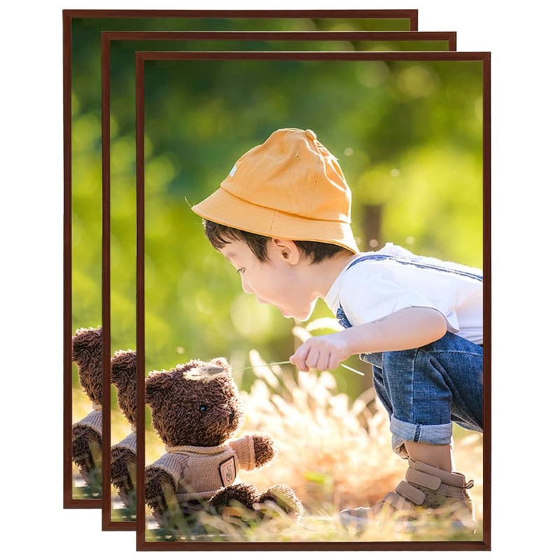 Berkfield Photo Frames Collage 3 pcs for Table Bronze 15x21cm MDF