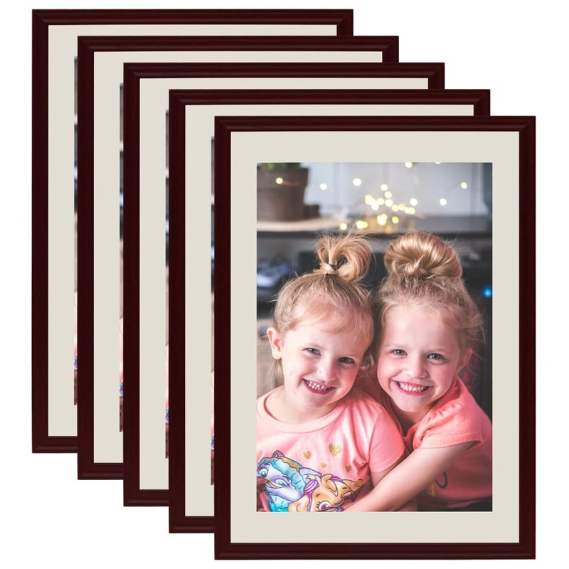 Berkfield Photo Frames Collage 5 pcs for Wall or Table Dark Red 42×59.4 cm