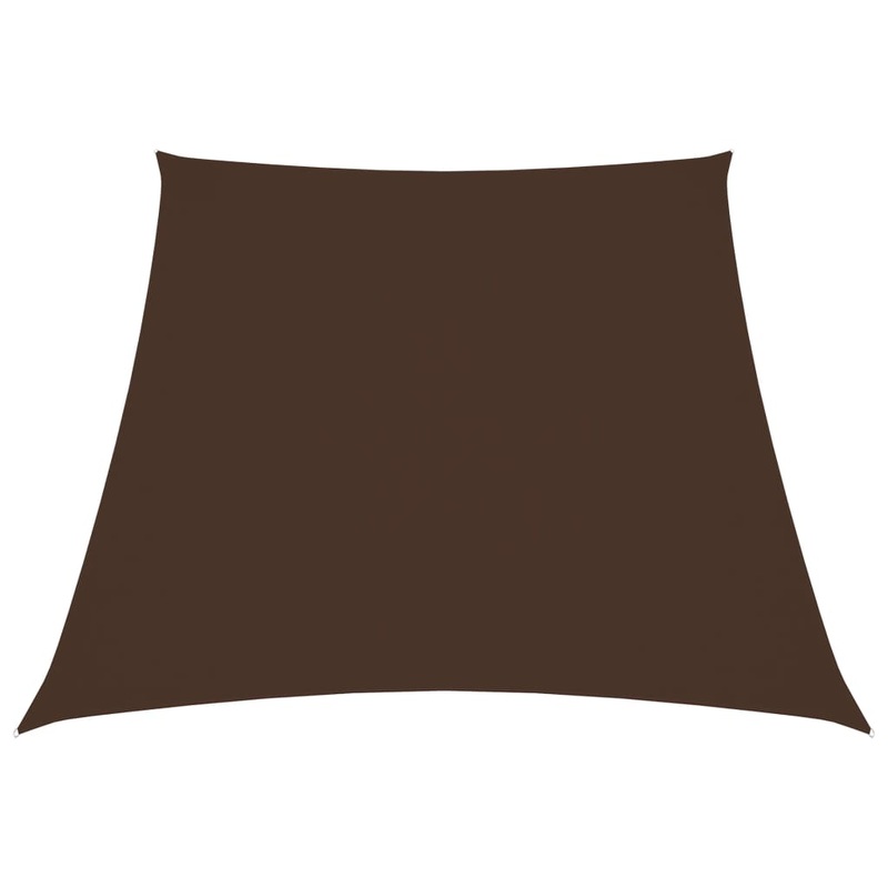 Berkfield Sunshade Sail Oxford Fabric Trapezium 4/5×4 m Brown