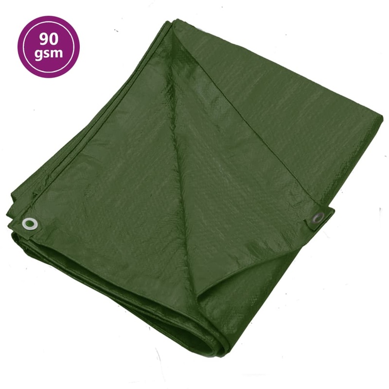 Berkfield Tarpaulin 90 g/m_ 6×8 m Green HDPE
