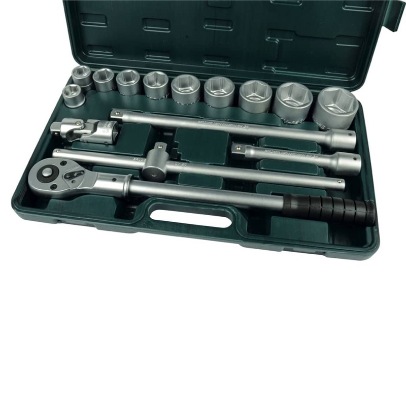 Br_der Mannesmann 15 Piece Socket and Ratchet Spanner Set 3/4 2065