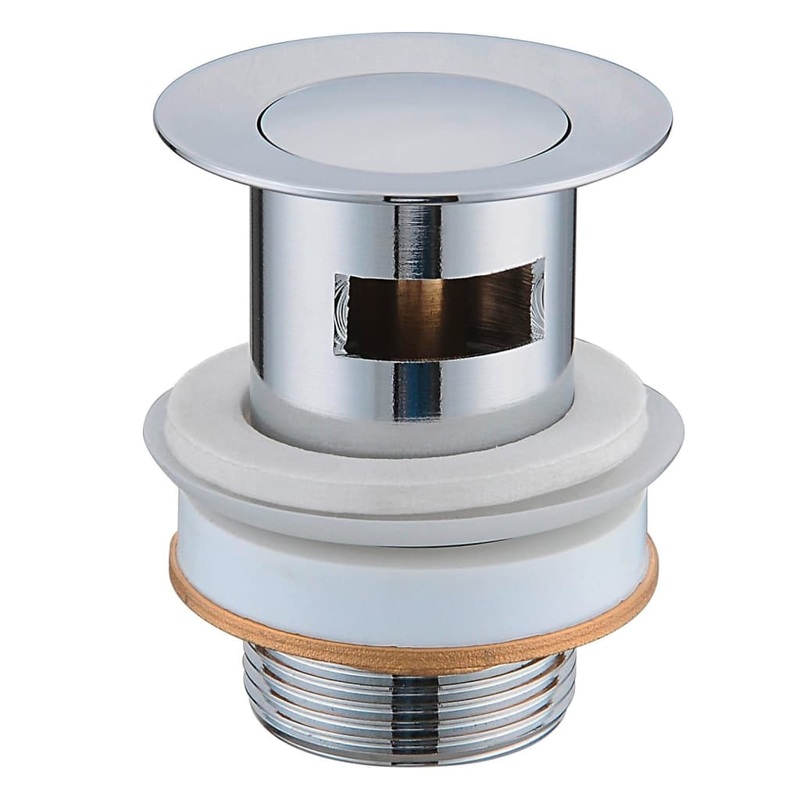 SCHTTE Waste Cap with Overflow Clic-Clac Brass