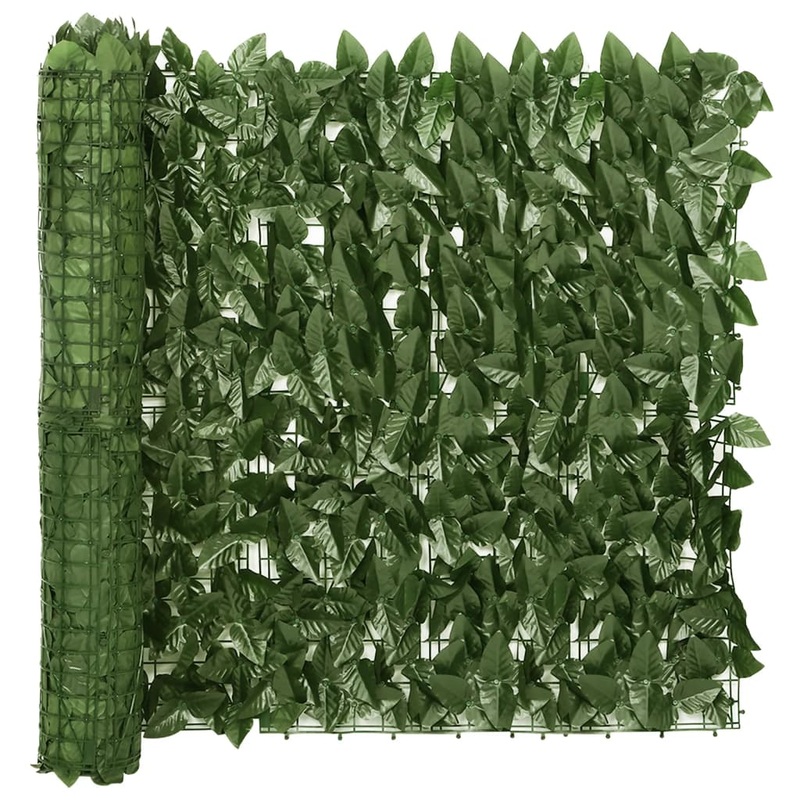 Berkfield Balcony Screen with Dark Green Leaves 500×75 cm