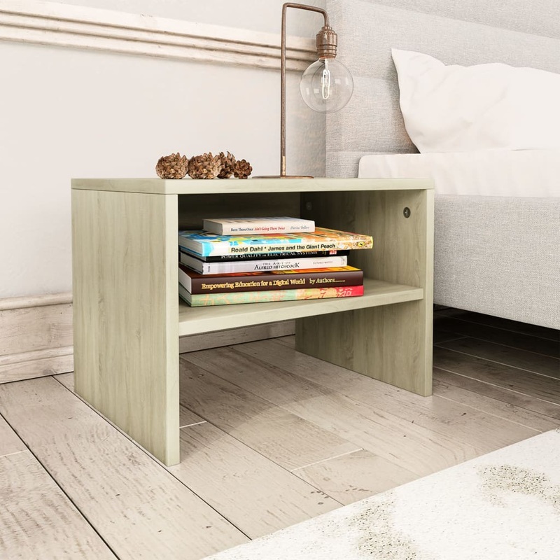 Berkfield Bedside Cabinet Sonoma Oak 40x30x30 cm Engineered Wood