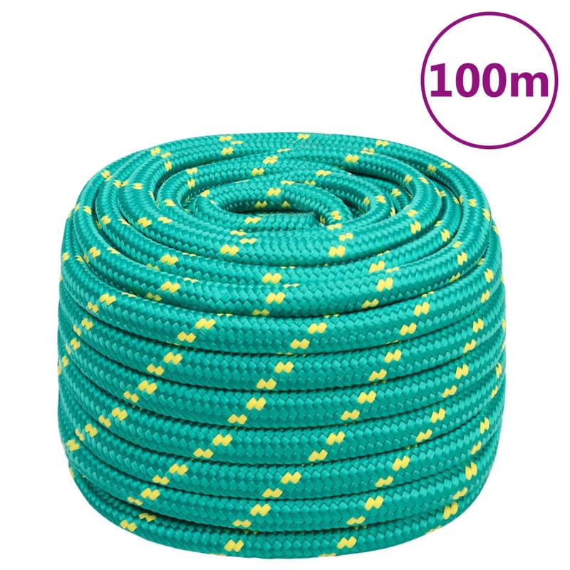 Berkfield Boat Rope Green 20 mm 100 m Polypropylene