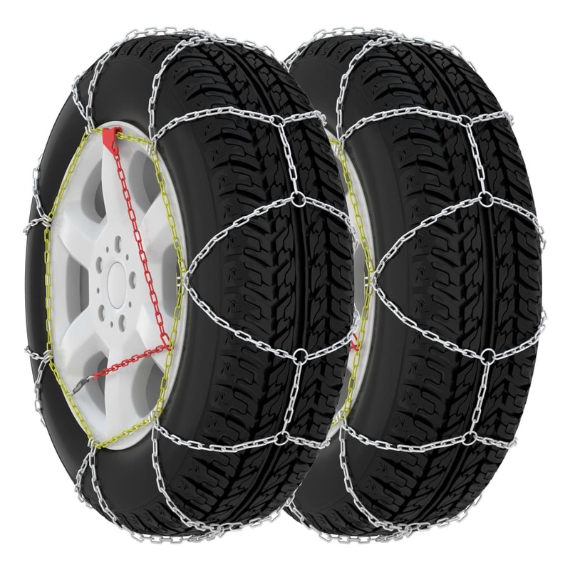 Berkfield Car Tyre Snow Chains 2 pcs 16 mm SUV 4×4 Size 400
