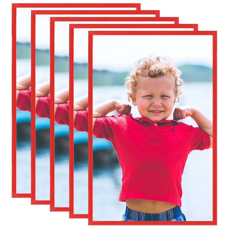 Berkfield Photo Frames Collage 5 pcs for Wall or Table Red 50×70 cm MDF