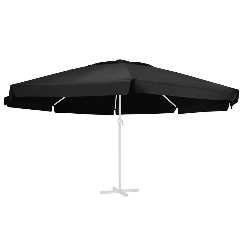 Berkfield Replacement Fabric for Outdoor Parasol Black 600 cm