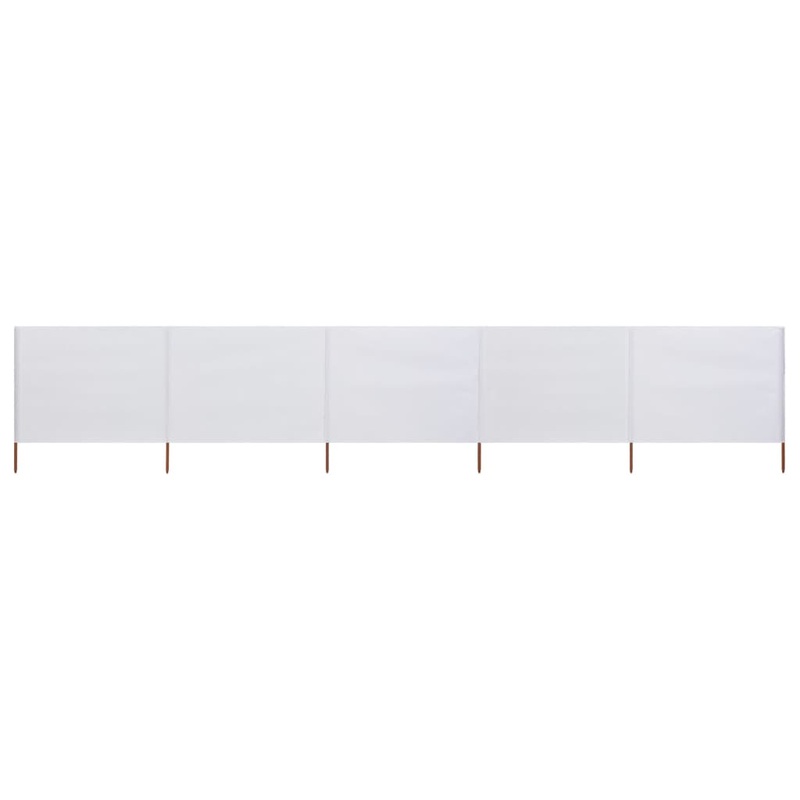 Berkfield 5-panel Wind Screen Fabric 600×120 cm Sand White
