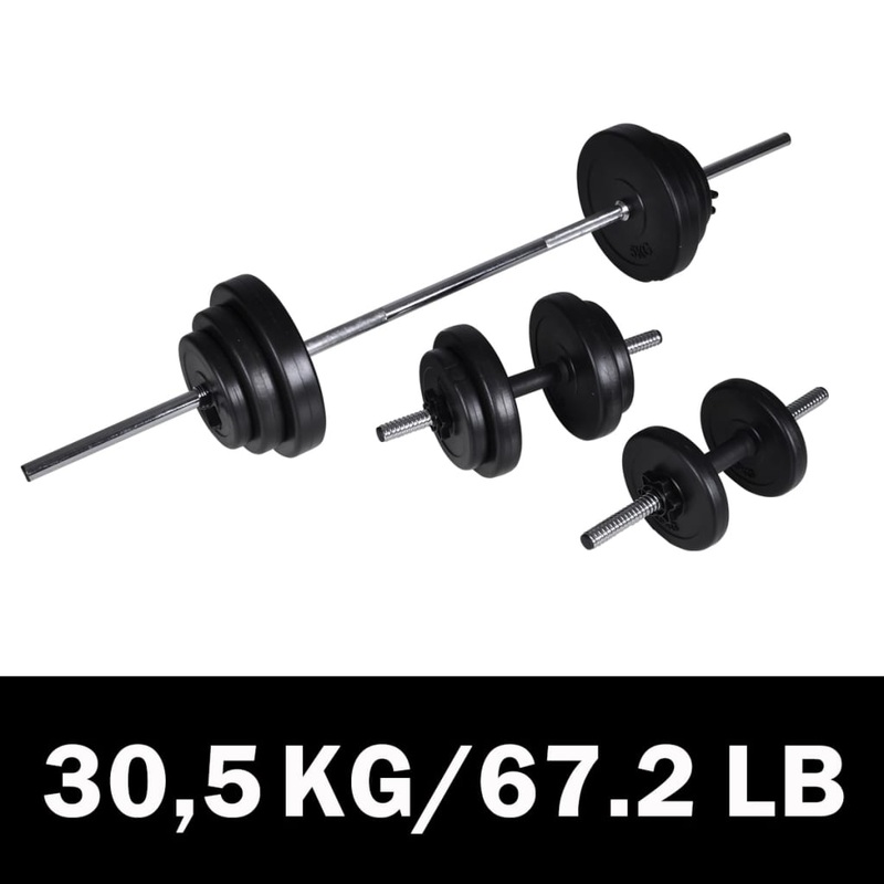 Berkfield Barbell +2 Dumbbell Set 30.5kg