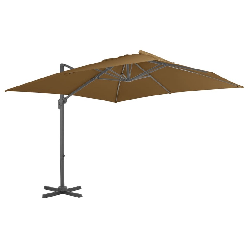 Berkfield Cantilever Umbrella with Aluminium Pole 300×300 cm Taupe