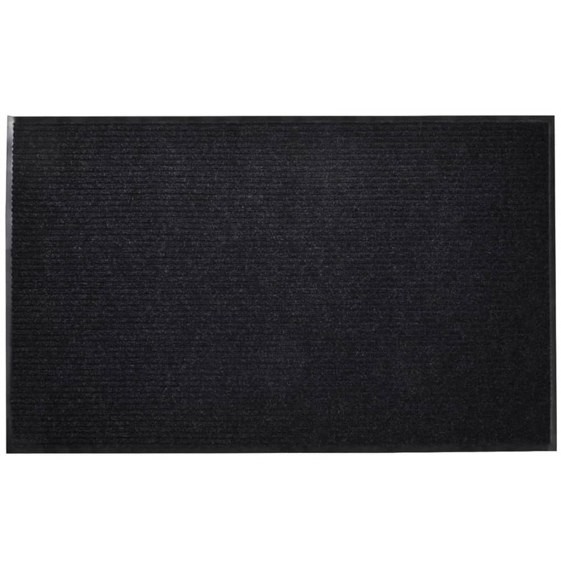 Berkfield Door Mat 90 x 60 cm Black PVC