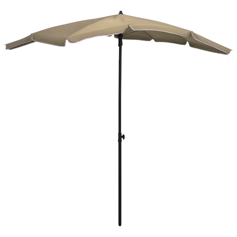Berkfield Garden Parasol with Pole 200×130 cm Taupe