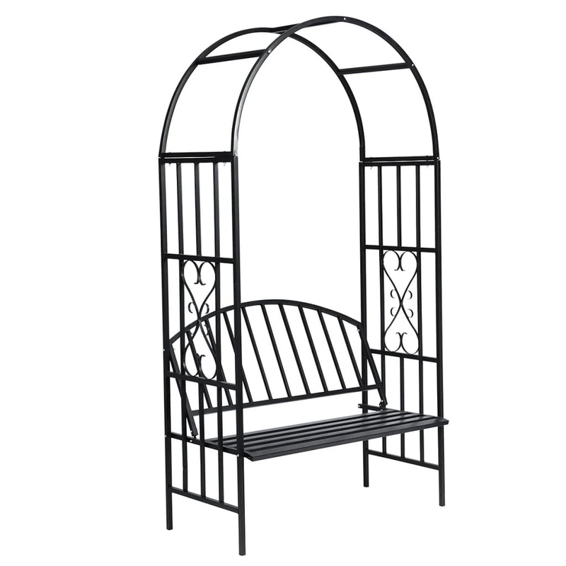 Berkfield Garden Rose Arch with Bench