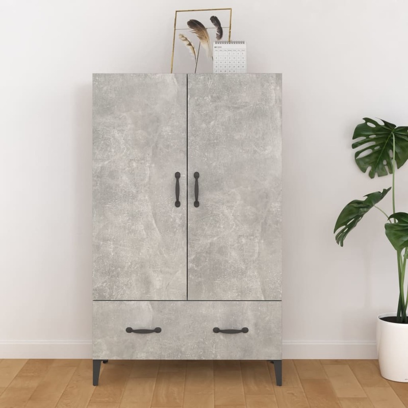 Berkfield Highboard Concrete Grey 70x31x115 cm Engineered Wood