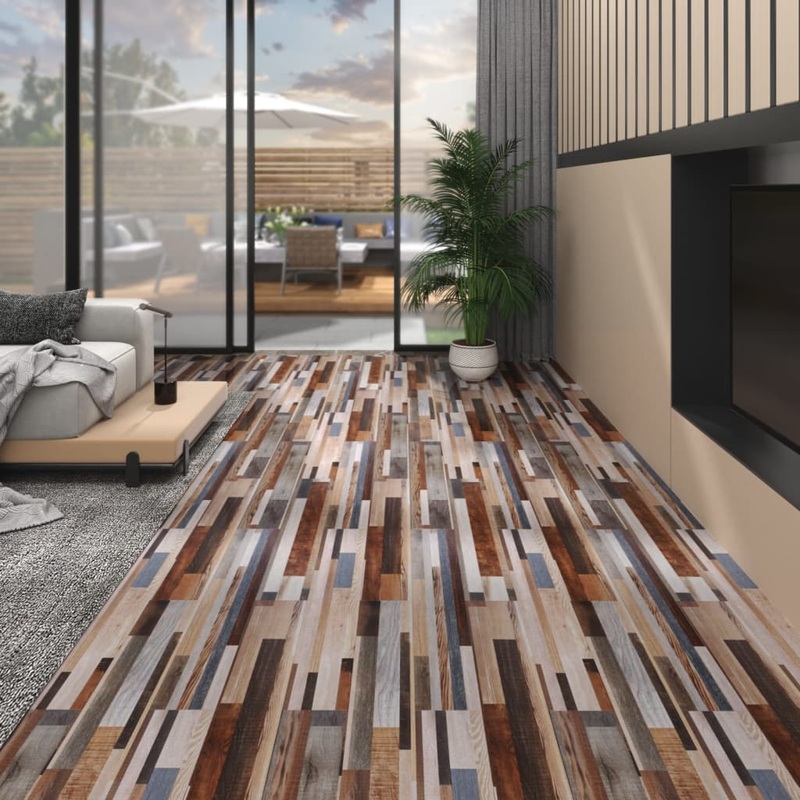 Berkfield Non Self-adhesive PVC Flooring Planks 5.26 m_ 2 mm Multicolour