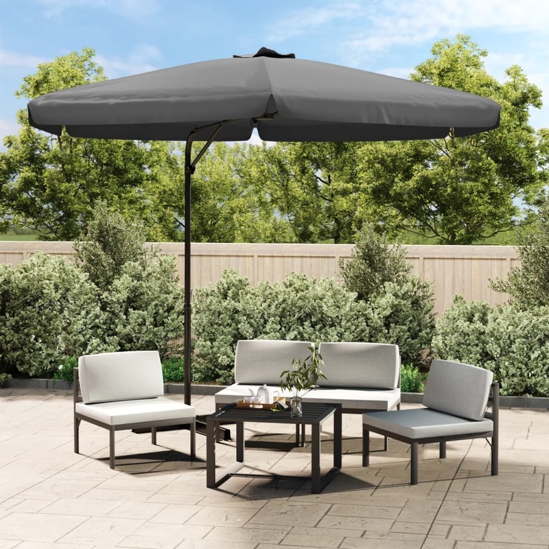 Berkfield Outdoor Parasol with Steel Pole 300×250 cm Anthracite