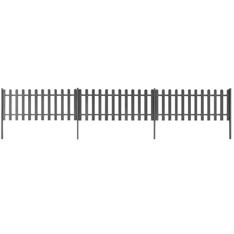 Berkfield Picket Fence with Posts 3 pcs WPC 600×60 cm