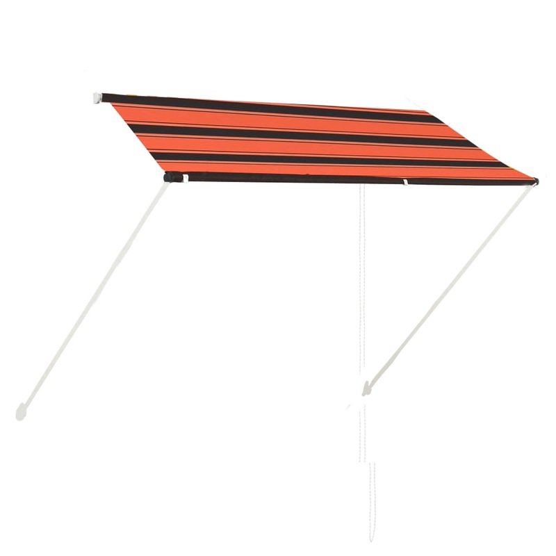 Berkfield Retractable Awning 250×150 cm Orange and Brown