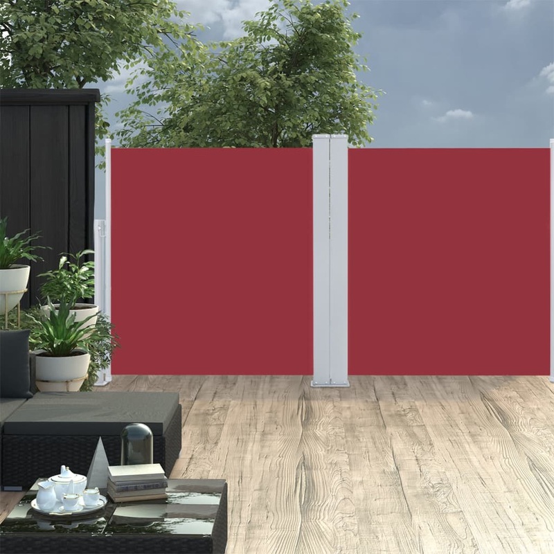 Berkfield Retractable Side Awning Red 120×600 cm