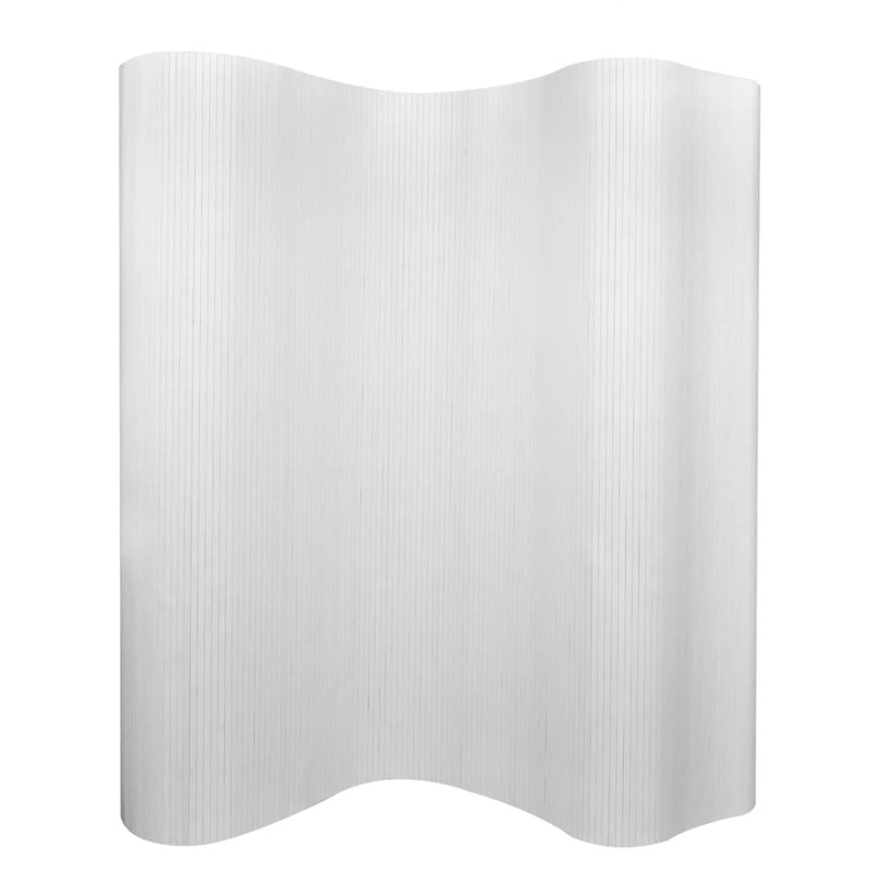 Berkfield Room Divider Bamboo White 250×165 cm