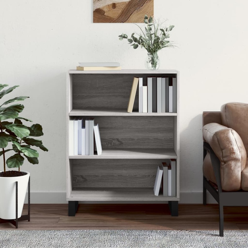 Berkfield Shelf Cabinet Grey Sonoma 69.5×32.5×90 cm Engineered Wood
