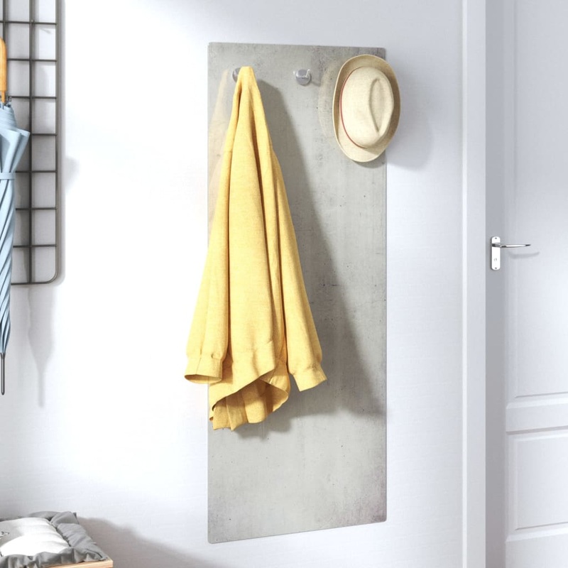 Berkfield Wall Mounted Coat Rack 125×50 cm Tempered Glass Stone Wall