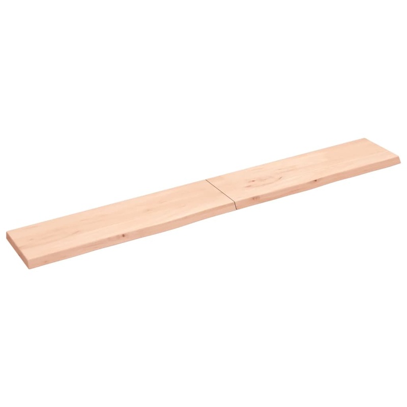 Berkfield Wall Shelf 220x30x4 cm Untreated Solid Wood Oak