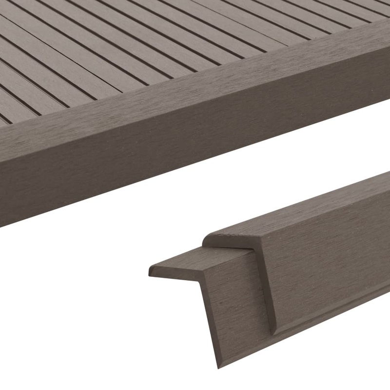 Berkfield 5 pcs Decking Angle Trims WPC 170 cm Dark Brown