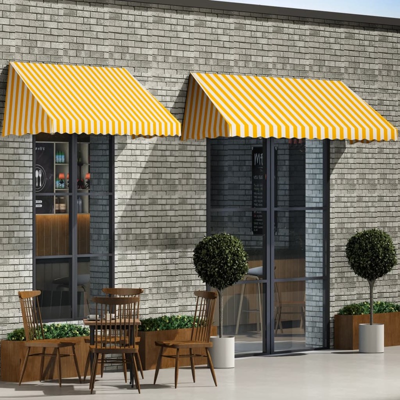 Berkfield Bistro Awning 400×120 cm Orange and White
