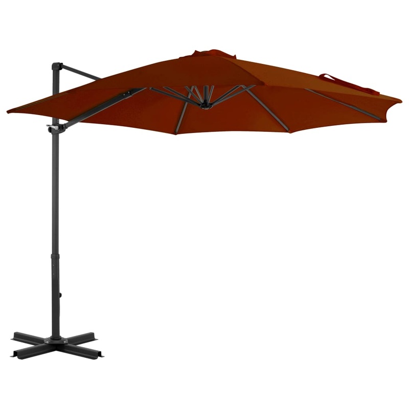Berkfield Cantilever Umbrella with Aluminium Pole Terracotta 300 cm