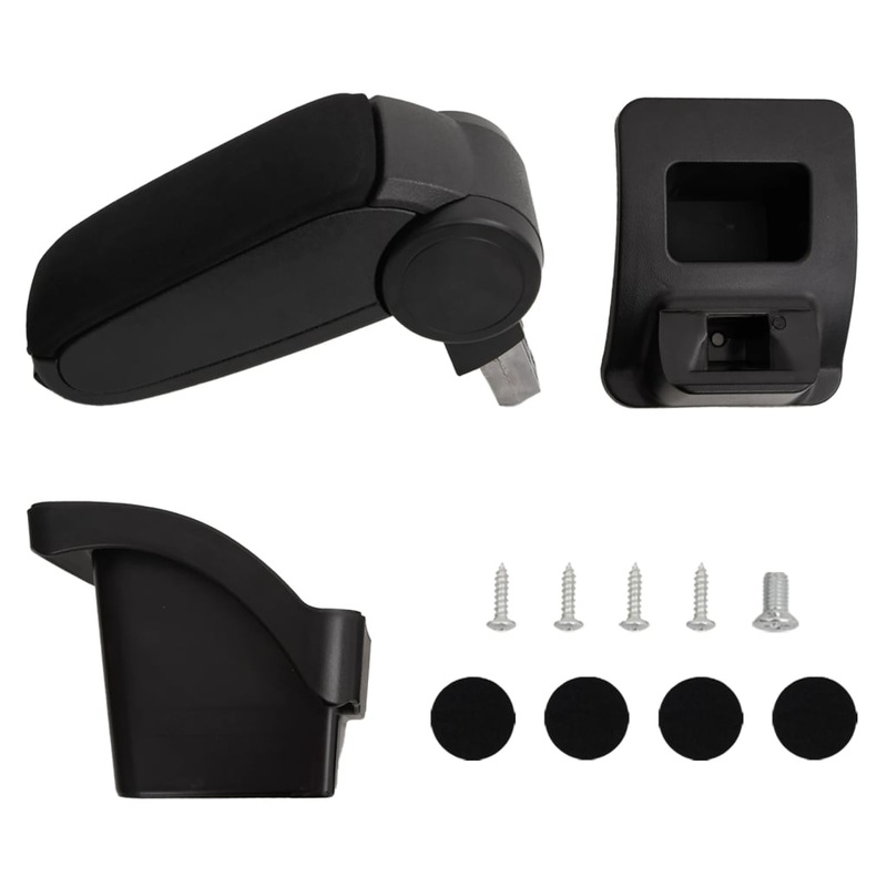 Berkfield Car Armrest Black 16x30x(40-50) cm ABS