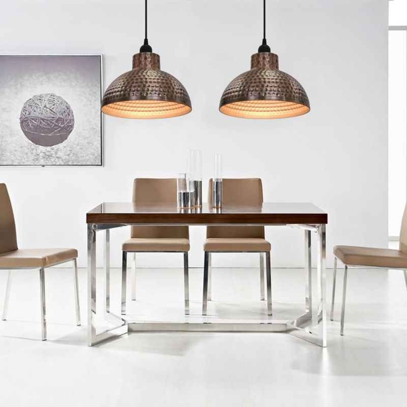 Berkfield Ceiling Lamps 2 pcs Semi-spherical Copper Colour