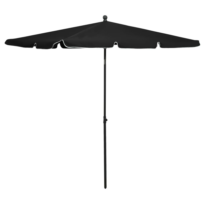 Berkfield Garden Parasol with Pole 210×140 cm Black