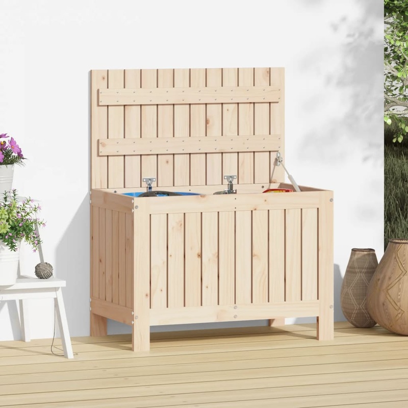 Berkfield Garden Storage Box 76×42.5×54 cm Solid Wood Pine
