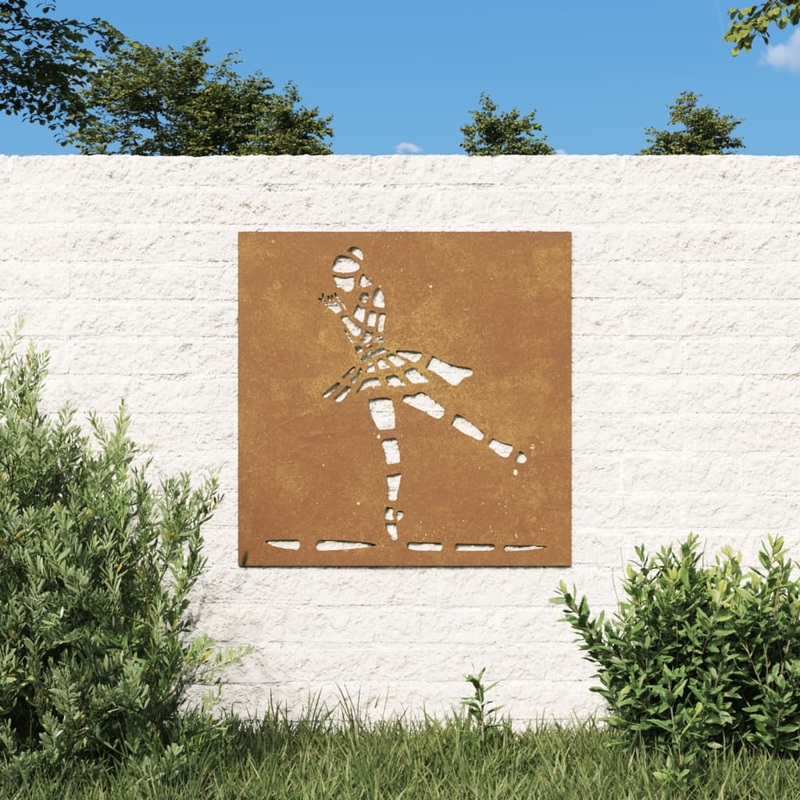 Berkfield Garden Wall Decoration 55×55 cm Corten Steel Ballet Dancer Design