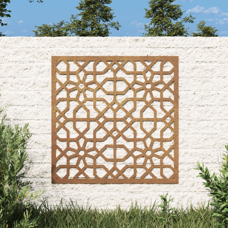Berkfield Garden Wall Decoration 55×55 cm Corten Steel Moorish Design