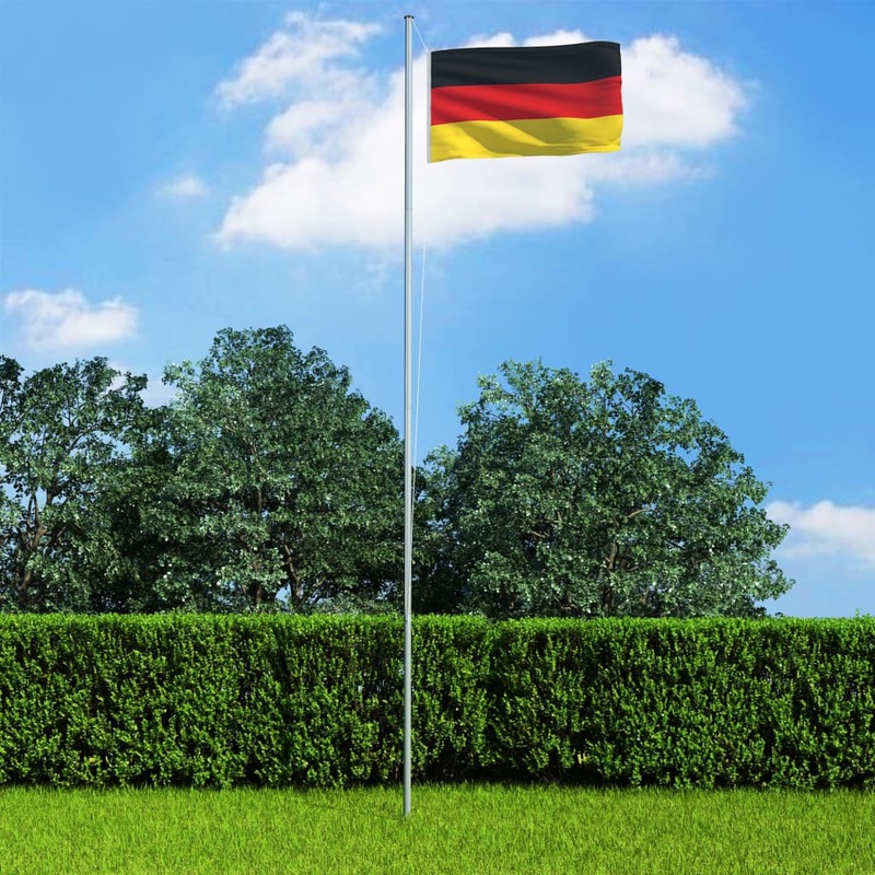 Berkfield Germany Flag and Pole Aluminium 4 m