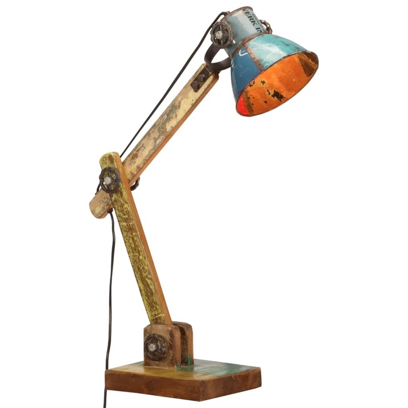 Berkfield Industrial Desk Lamp Multicolour Round 23x18x95 cm E27