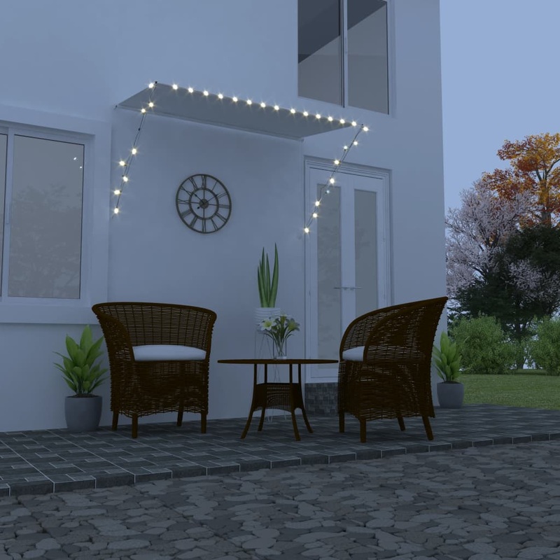 Berkfield Retractable Awning with LED 250×150 cm Cream