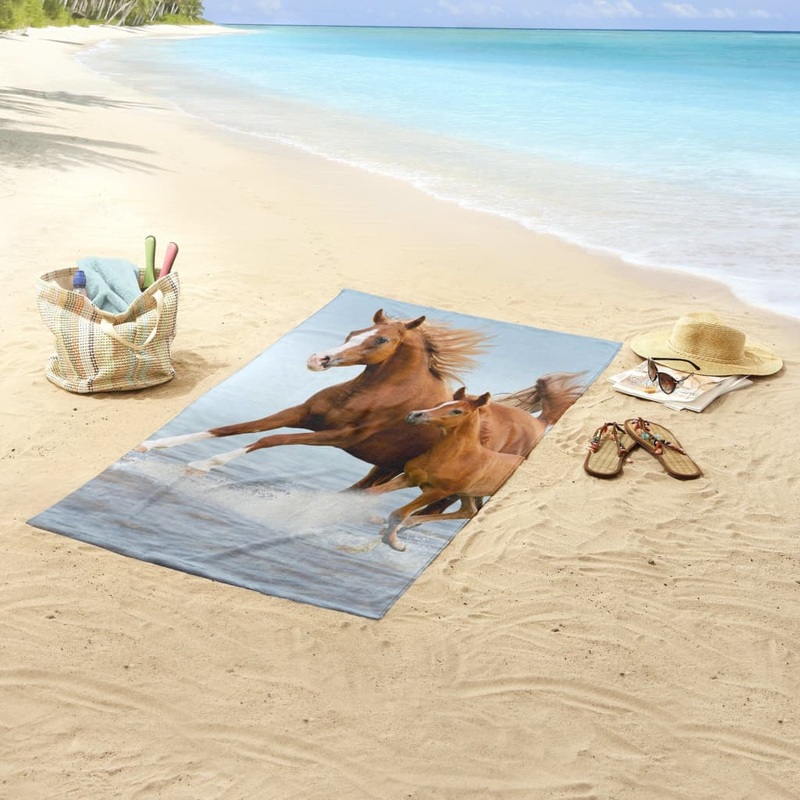Good Morning Beach Towel FREE 75×150 cm Brown and Blue