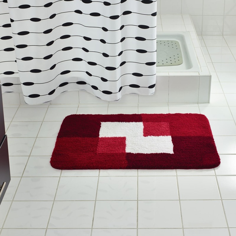 RIDDER Bathroom Rug Coins 60×90 cm Red 7103306