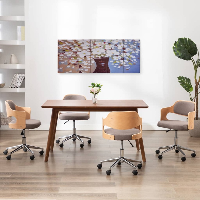 Berkfield Canvas Wall Print Set Flowers in a Vase Multicolour 150×60 cm