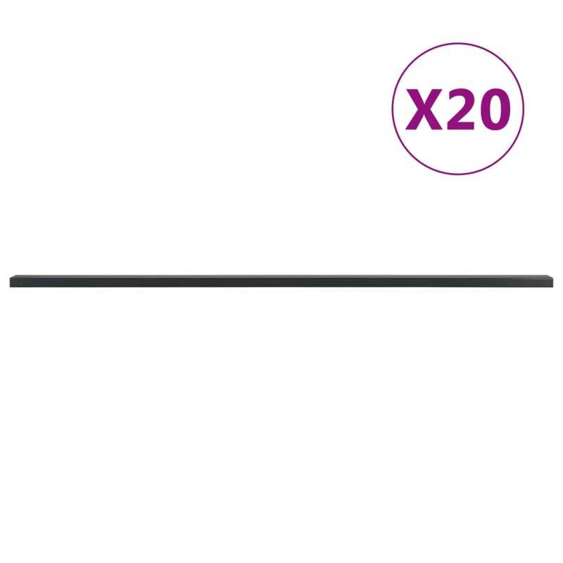 Berkfield Garden Fence Posts 20 pcs Grey 200 cm Steel