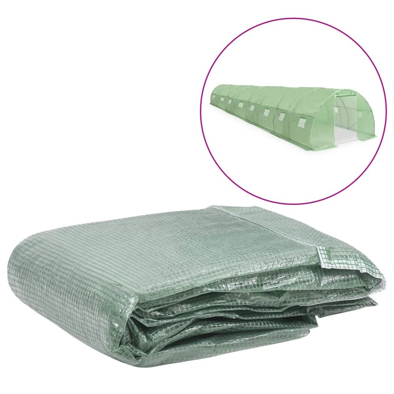 Berkfield Greenhouse Replacement Cover (36 m_) 300x1200x200 cm Green