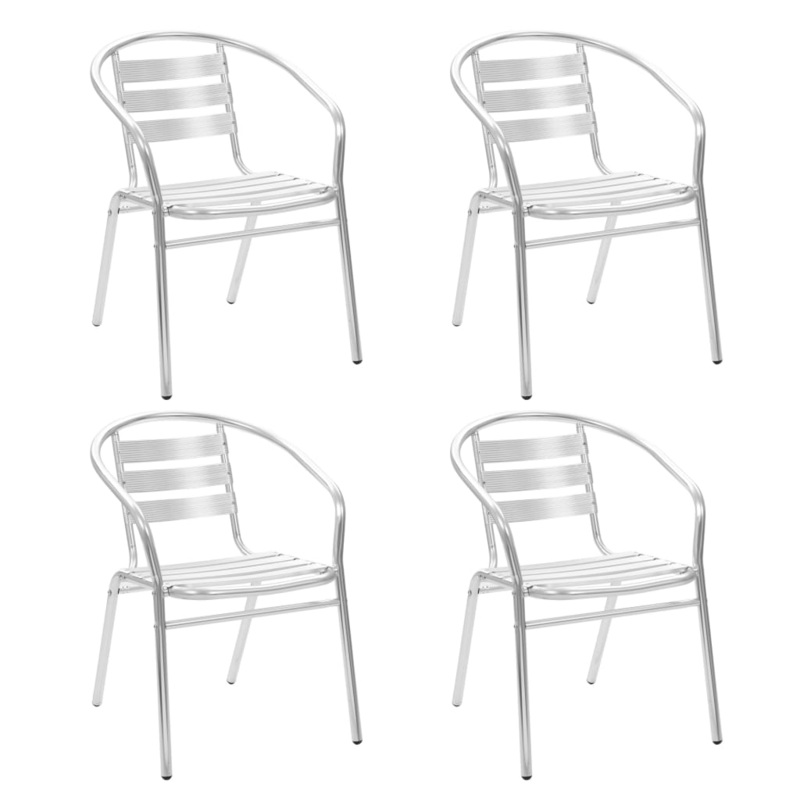 Berkfield Stackable Outdoor Chairs 4 pcs Aluminium